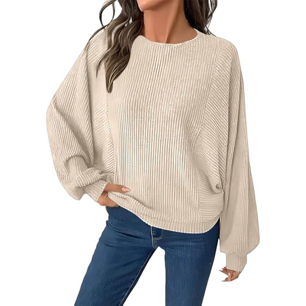 Btfbm Women's Tan/Cream Jumper